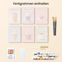Laden Sie das Bild in den Galerie-Viewer, Mini Malen nach Zahlen 15x20 cm (6 Stück) - Kaffees der Welt