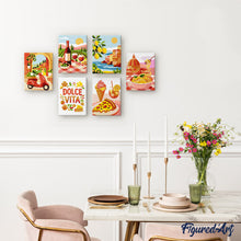 Laden Sie das Bild in den Galerie-Viewer, Mini Malen nach Zahlen 15x20 cm (6 Stück) - Mediterrane Auszeit