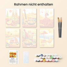 Laden Sie das Bild in den Galerie-Viewer, Mini Malen nach Zahlen 15x20 cm (6 Stück) - Lebendiges Spanien