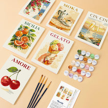 Laden Sie das Bild in den Galerie-Viewer, Mini Malen nach Zahlen 15x20 cm (6 Stück) - Dolce Italien