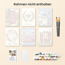 Laden Sie das Bild in den Galerie-Viewer, Mini Malen nach Zahlen 15x20 cm (6 Stück) - Britischer Charme