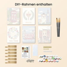 Laden Sie das Bild in den Galerie-Viewer, Mini Malen nach Zahlen 15x20 cm (6 Stück) - Britischer Charme