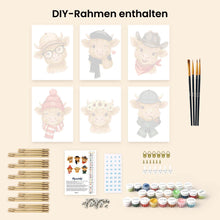 Laden Sie das Bild in den Galerie-Viewer, Mini Malen nach Zahlen 15x20 cm (6 Stück) - Landliche Lieblinge