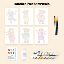 Laden Sie das Bild in den Galerie-Viewer, Mini Malen nach Zahlen 15x20 cm (6 Stück) - Pastell Bauernhofgeschichten