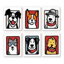 Laden Sie das Bild in den Galerie-Viewer, Mini Malen nach Zahlen 15x20 cm (6 Stück) - Bandana Freunde 1 Figured'Art