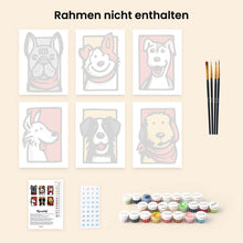 Laden Sie das Bild in den Galerie-Viewer, Mini Malen nach Zahlen 15x20 cm (6 Stück) - Bandana Freunde 2