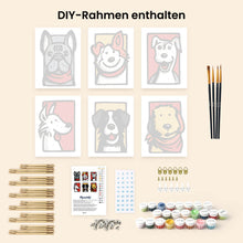 Laden Sie das Bild in den Galerie-Viewer, Mini Malen nach Zahlen 15x20 cm (6 Stück) - Bandana Freunde 2
