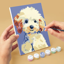 Laden Sie das Bild in den Galerie-Viewer, Mini Malen nach Zahlen 15x20 cm (6 Stück) - Moderne Hunde Portraits 2