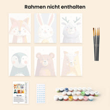 Laden Sie das Bild in den Galerie-Viewer, Mini Malen nach Zahlen 15x20 cm (6 Stück) - Waldportraits 1