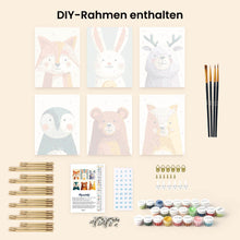 Laden Sie das Bild in den Galerie-Viewer, Mini Malen nach Zahlen 15x20 cm (6 Stück) - Waldportraits 1