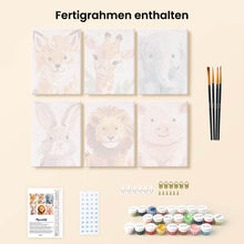 Laden Sie das Bild in den Galerie-Viewer, Mini Malen nach Zahlen 15x20 cm (6 Stück) - Wildtierportraits 2