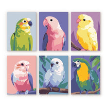 Laden Sie das Bild in den Galerie-Viewer, Mini Malen nach Zahlen 15x20 cm (6 Stück) - Dschungelmelodie Figured'Art