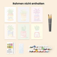 Laden Sie das Bild in den Galerie-Viewer, Mini Malen nach Zahlen 15x20 cm (6 Stück) - Glasgarten