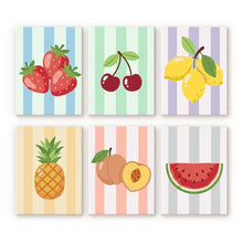 Laden Sie das Bild in den Galerie-Viewer, Mini Malen nach Zahlen 15x20 cm (6 Stück) - Sonniges Obst Set Figured'Art