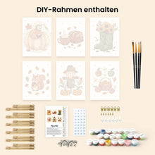 Laden Sie das Bild in den Galerie-Viewer, Mini Malen nach Zahlen 15x20 cm (6 Stück) - Herbsternte