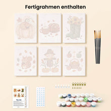 Laden Sie das Bild in den Galerie-Viewer, Mini Malen nach Zahlen 15x20 cm (6 Stück) - Herbsternte