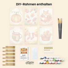 Laden Sie das Bild in den Galerie-Viewer, Mini Malen nach Zahlen 15x20 cm (6 Stück) - Herbst im Wald
