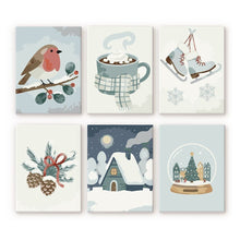 Laden Sie das Bild in den Galerie-Viewer, Mini Malen nach Zahlen 15x20 cm (6 Stück) - Winter Hygge Figured'Art