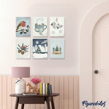Laden Sie das Bild in den Galerie-Viewer, Mini Malen nach Zahlen 15x20 cm (6 Stück) - Winter Hygge
