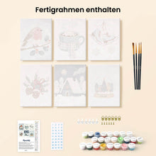 Laden Sie das Bild in den Galerie-Viewer, Mini Malen nach Zahlen 15x20 cm (6 Stück) - Winter Hygge
