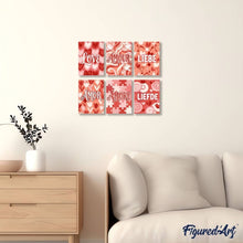 Laden Sie das Bild in den Galerie-Viewer, Mini Malen nach Zahlen 15x20 cm (6 Stück) - Süße Herzen