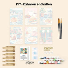 Laden Sie das Bild in den Galerie-Viewer, Mini Malen nach Zahlen 15x20 cm (6 Stück) - Café Genüsse