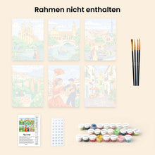 Laden Sie das Bild in den Galerie-Viewer, Mini Malen nach Zahlen 15x20 cm (6 Stück) - Europäische Wahrzeichen
