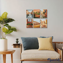 Laden Sie das Bild in den Galerie-Viewer, Mini Malen nach Zahlen 15x20 cm (6 Stück) - Italienische Landschaft