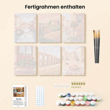 Laden Sie das Bild in den Galerie-Viewer, Mini Malen nach Zahlen 15x20 cm (6 Stück) - Italienische Landschaft
