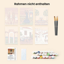 Laden Sie das Bild in den Galerie-Viewer, Mini Malen nach Zahlen 15x20 cm (6 Stück) - Andalusische Träume