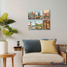 Laden Sie das Bild in den Galerie-Viewer, Mini Malen nach Zahlen 15x20 cm (6 Stück) - Blühendes Holland