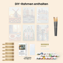 Laden Sie das Bild in den Galerie-Viewer, Mini Malen nach Zahlen 15x20 cm (6 Stück) - Niederländische Traditionen
