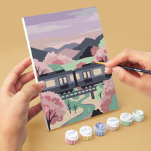Laden Sie das Bild in den Galerie-Viewer, Mini Malen nach Zahlen 15x20 cm (6 Stück) - Frühling in Tokio