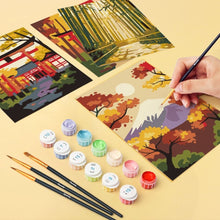 Laden Sie das Bild in den Galerie-Viewer, Mini Malen nach Zahlen 15x20 cm (6 Stück) - Gelassenes Japan