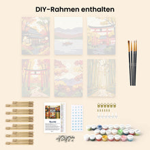 Laden Sie das Bild in den Galerie-Viewer, Mini Malen nach Zahlen 15x20 cm (6 Stück) - Gelassenes Japan