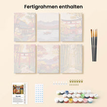 Laden Sie das Bild in den Galerie-Viewer, Mini Malen nach Zahlen 15x20 cm (6 Stück) - Gelassenes Japan