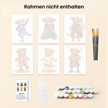 Laden Sie das Bild in den Galerie-Viewer, Mini Malen nach Zahlen 15x20 cm (6 Stück) - Freunde vom Schottischen Bauernhof