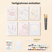 Laden Sie das Bild in den Galerie-Viewer, Mini Malen nach Zahlen 15x20 cm (6 Stück) - Blühende Emotionen 1