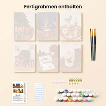 Laden Sie das Bild in den Galerie-Viewer, Mini Malen nach Zahlen 15x20 cm (6 Stück) - Festliche Wintermomente