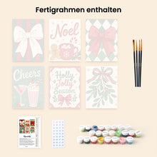 Laden Sie das Bild in den Galerie-Viewer, Mini Malen nach Zahlen 15x20 cm (6 Stück) - Gemütliche Weihnachtsstimmung