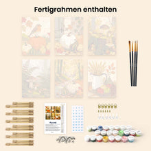 Laden Sie das Bild in den Galerie-Viewer, Mini Malen nach Zahlen 15x20 cm (6 Stück) - Wald-Erntepfad