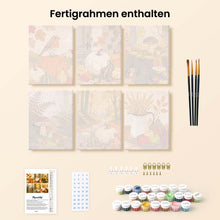 Laden Sie das Bild in den Galerie-Viewer, Mini Malen nach Zahlen 15x20 cm (6 Stück) - Wald-Erntepfad