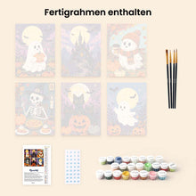 Laden Sie das Bild in den Galerie-Viewer, Mini Malen nach Zahlen 15x20 cm (6 Stück) - Spukhafte Herbstnächte