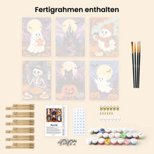 Laden Sie das Bild in den Galerie-Viewer, Mini Malen nach Zahlen 15x20 cm (6 Stück) - Spukhafte Herbstnächte