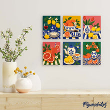 Laden Sie das Bild in den Galerie-Viewer, Mini Serie Malen nach Zahlen 15x20 cm (6 Stück) - Italienische Tafel-Kollektion