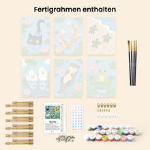 Laden Sie das Bild in den Galerie-Viewer, Mini Serie Malen nach Zahlen 15x20 cm (6 Stück) - Leben im Teich