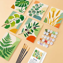 Laden Sie das Bild in den Galerie-Viewer, Mini Serie Malen nach Zahlen 15x20 cm (6 Stück) - Botanische Illustrationen