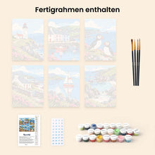 Laden Sie das Bild in den Galerie-Viewer, Mini Serie Malen nach Zahlen 15x20 cm (6 Stück) - Schottische Küste