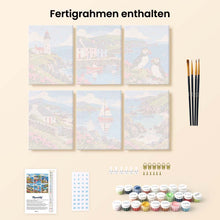 Laden Sie das Bild in den Galerie-Viewer, Mini Serie Malen nach Zahlen 15x20 cm (6 Stück) - Schottische Küste