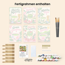 Laden Sie das Bild in den Galerie-Viewer, Mini Serie Malen nach Zahlen 15x20 cm (6 Stück) - Matcha-Zeit
